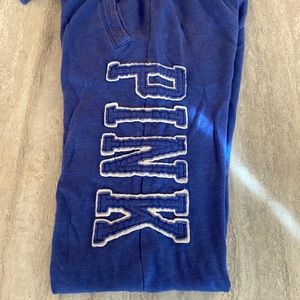 Victoria’s Secret pink royal blue sweat pants